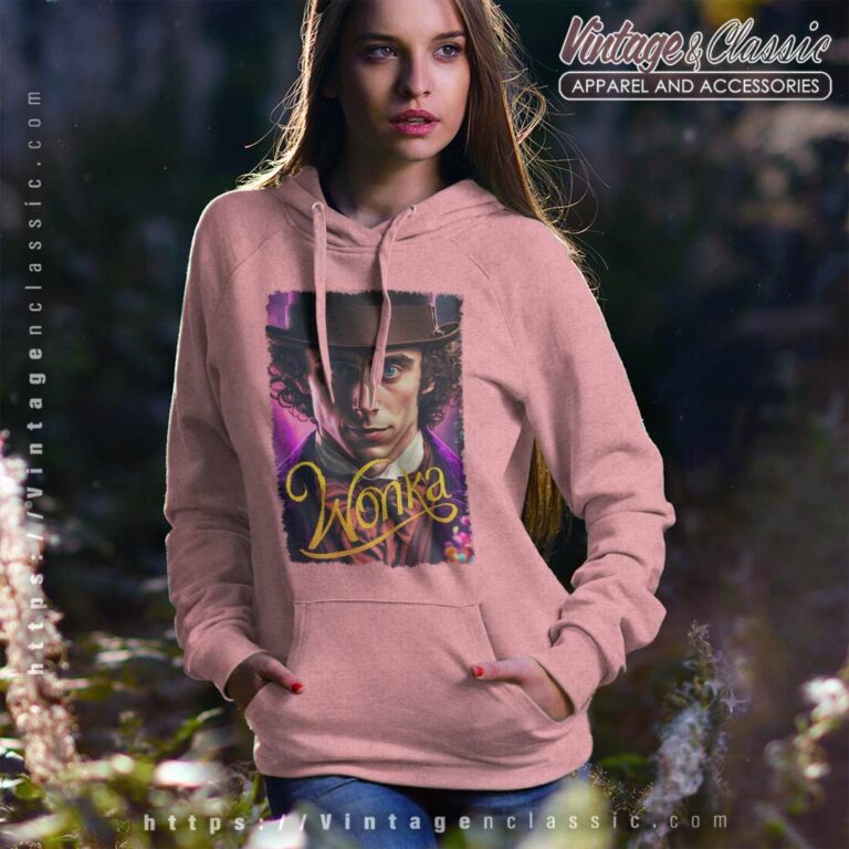 Timothee Chalamet Wonka Movie Poster Hoodie Timothee Chalamet Wonka Movie Poster Hoodie