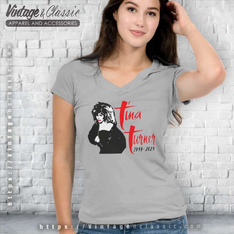 Tina Turner Queen Of Rock V Neck TShirt Tina Turner Queen Of Rock V Neck TShirt