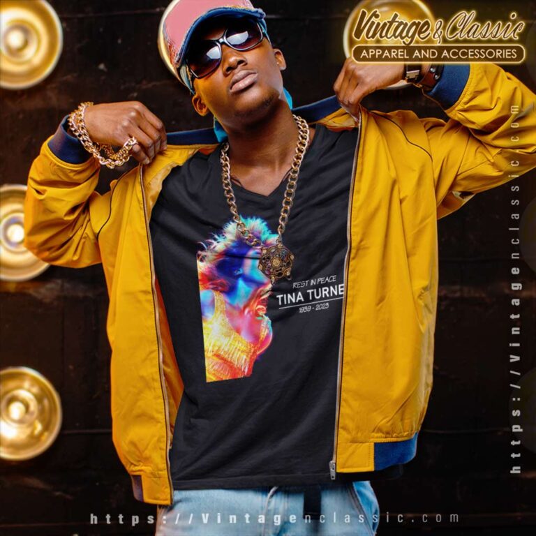 Tina Turner Rest In Peace 2023 V Neck TShirt Tina Turner Rest In Peace 2023 V Neck TShirt