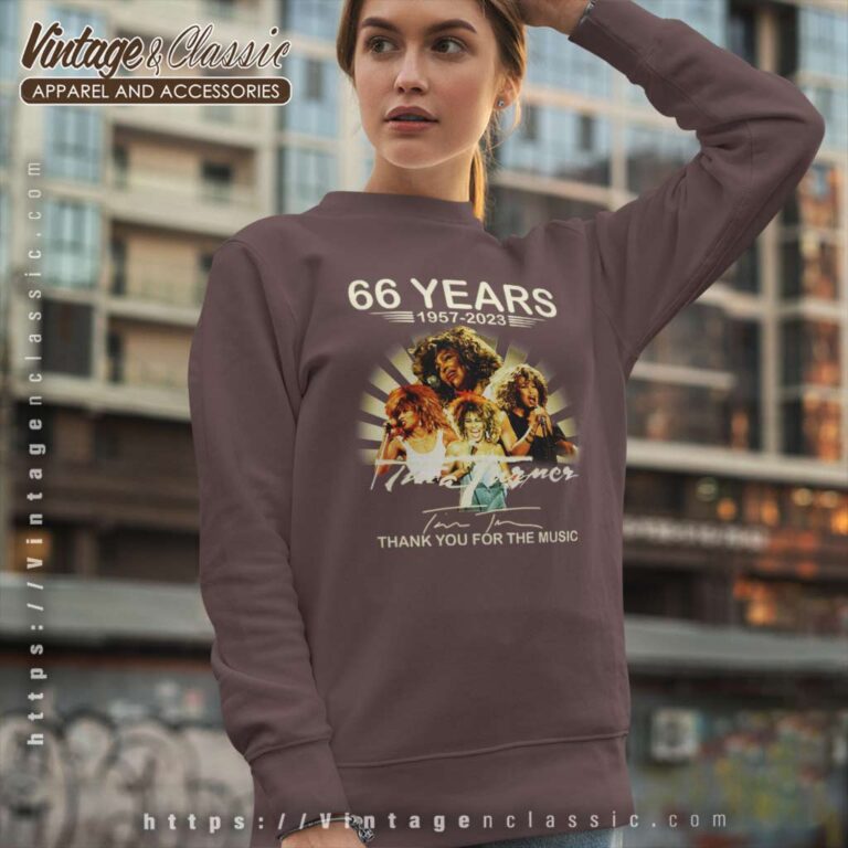 Tina Turner Signatures 66 Years 1957 2023 Thank You For The Memories Sweatshirt Tina Turner Signatures 66 Years 1957 2023 Thank You For The Memories Sweatshirt
