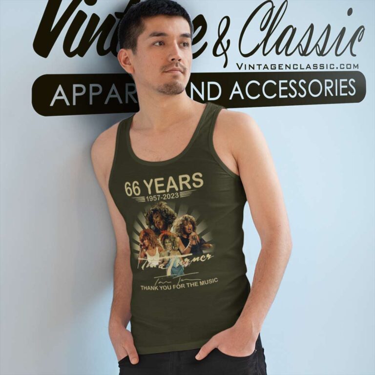 Tina Turner Signatures 66 Years 1957 2023 Thank You For The Memories Tank Top Racerback Tina Turner Signatures 66 Years 1957 2023 Thank You For The Memories Tank Top Racerback