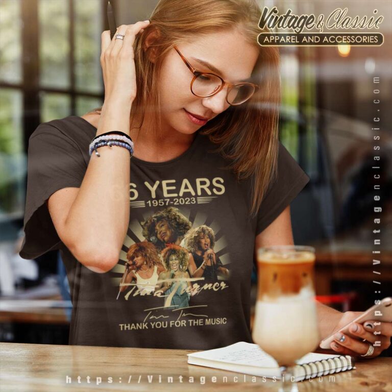 Tina Turner Signatures 66 Years 1957 2023 Thank You For The Memories Women TShirt Tina Turner Signatures 66 Years 1957 2023 Thank You For The Memories Women TShirt