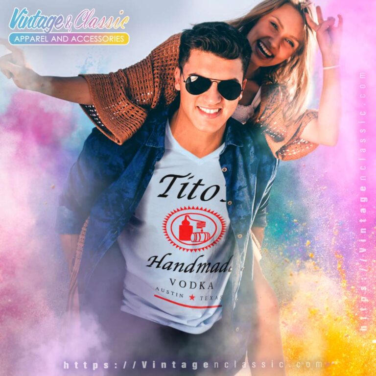 Titos Vodka Handmade Taster V Neck TShirt Titos Vodka Handmade Taster V Neck TShirt