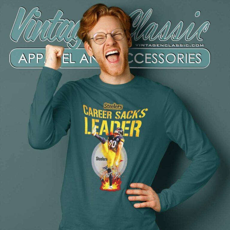 Tj Watt Shirt Pittsburgh Steelers Career Sacks Leader Tj Watt Signature Long Sleeve Tee Tj Watt Shirt Pittsburgh Steelers Career Sacks Leader Tj Watt Signature Long Sleeve Tee