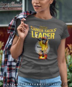 Tj Watt Shirt Pittsburgh Steelers Career Sacks Leader Tj Watt Signature Women TShirt