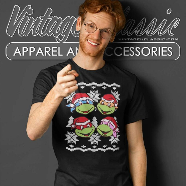 Tmnt Teenage Mutant Ninja Turtles Ugly Christmas T Shirt Tmnt Teenage Mutant Ninja Turtles Ugly Christmas T Shirt