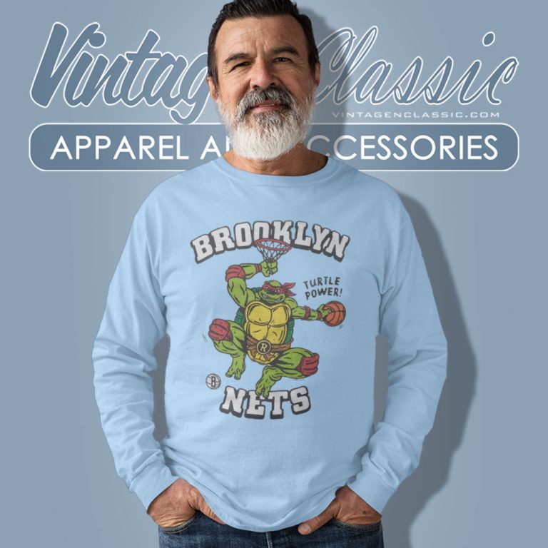 Tmnt Turtle Power X Brooklyn Nets Long Sleeve Tee Tmnt Turtle Power X Brooklyn Nets Long Sleeve Tee