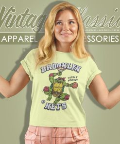 Tmnt Turtle Power X Brooklyn Nets Women T Shirt