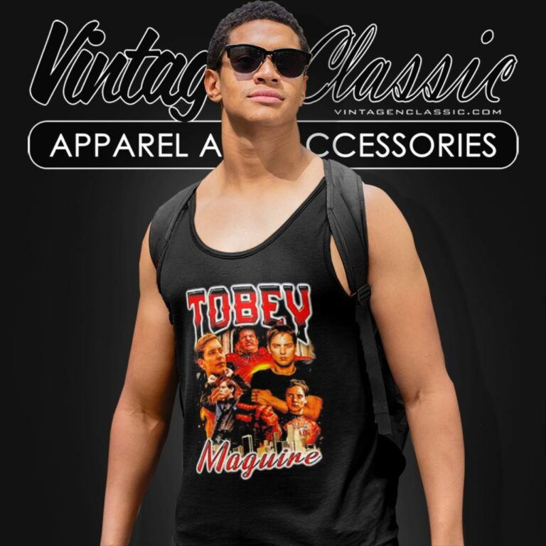 Tobey Maguire Spider Man Tank Top Racerback Tobey Maguire Spider Man Tank Top Racerback