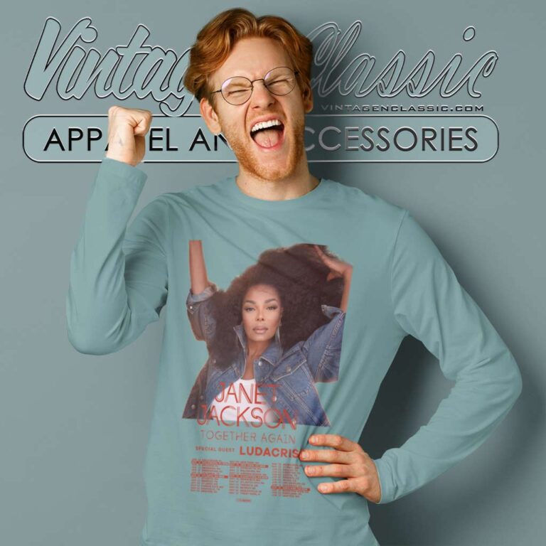 Together Again With Special Guest Ludacris Janet Jackson Long Sleeve Tee Together Again With Special Guest Ludacris Janet Jackson Long Sleeve Tee