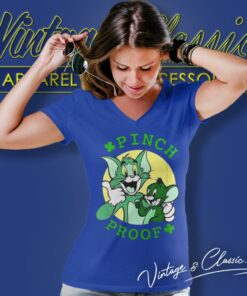 Tom And Jerry Pinch Proof St Paddys Day V Neck TShirt