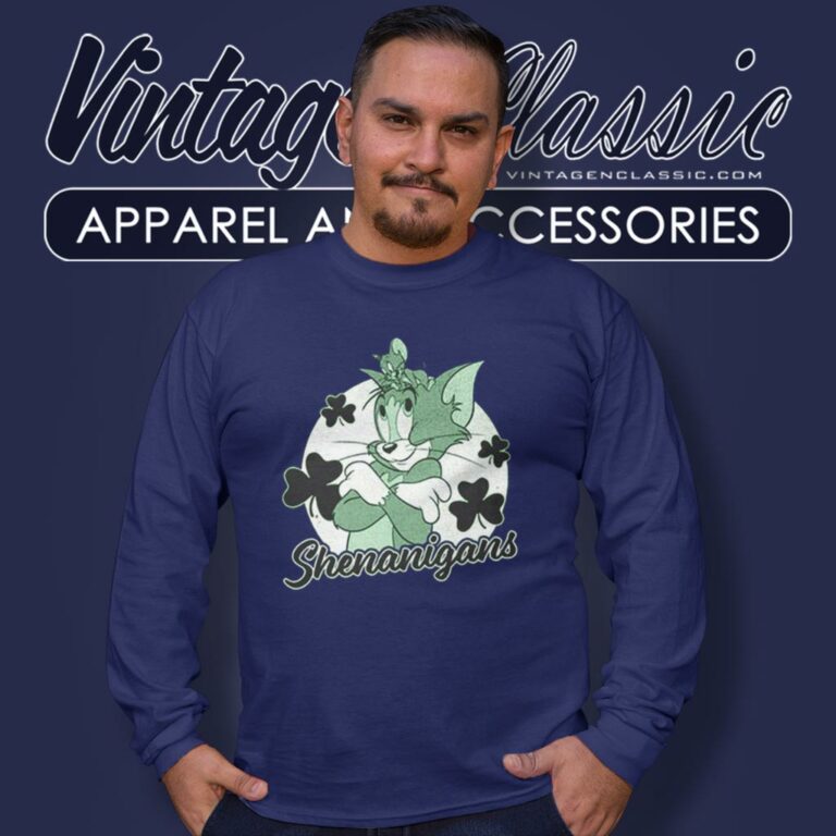 Tom And Jerry Shenanigans St Paddys Day Long Sleeve Tee Tom And Jerry Shenanigans St Paddys Day Long Sleeve Tee