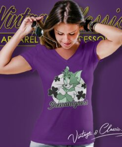 Tom And Jerry Shenanigans St Paddys Day V Neck TShirt