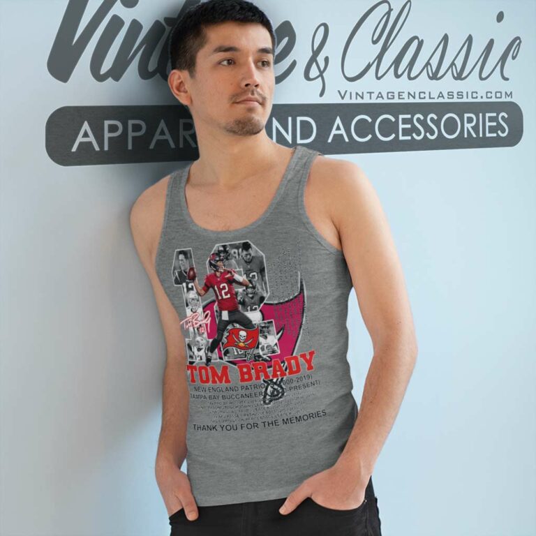 Tom Brady Thank You For The Memories Tank Top Racerback Tom Brady Thank You For The Memories Tank Top Racerback