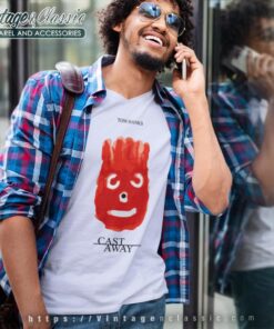 Tom Hanks Castaway Wilson 2000 Film Shirt V Neck TShirt