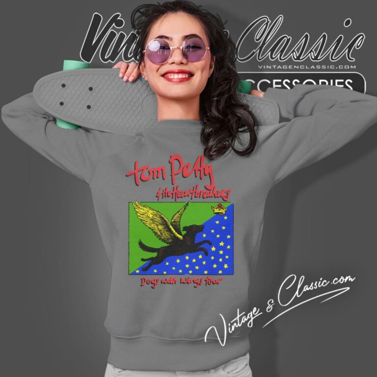 Tom Petty Shirt Dogs With Wings Tour Sweatshirt Tom Petty Shirt Dogs With Wings Tour Sweatshirt