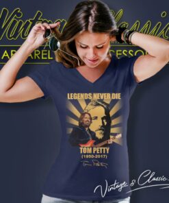 Tom Petty Shirt Legends Never Die 5 Tom Petty Shirt Legends Never Die V Neck TShirt