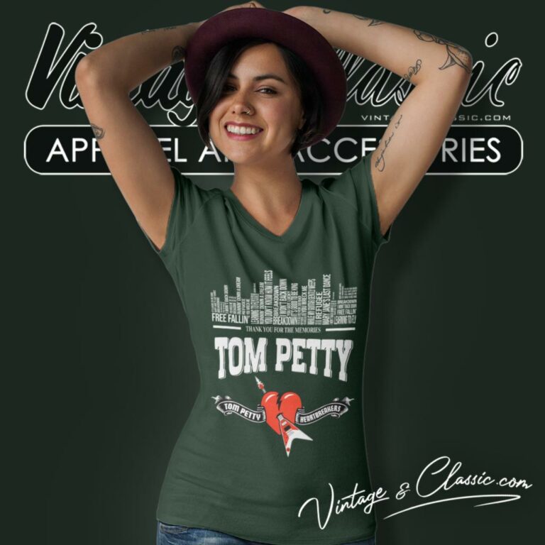 Tom Petty Shirt Thank For The Memories V Neck TShirt Tom Petty Shirt Thank For The Memories V Neck TShirt