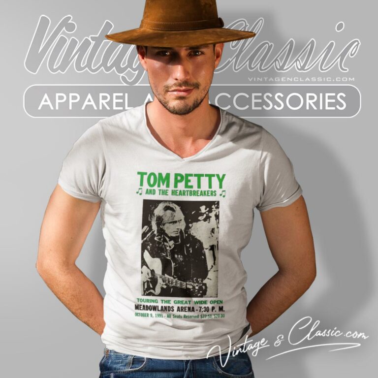 Tom Petty Shirt Touring The Great Wide Open V Neck TShirt Tom Petty Shirt Touring The Great Wide Open V Neck TShirt