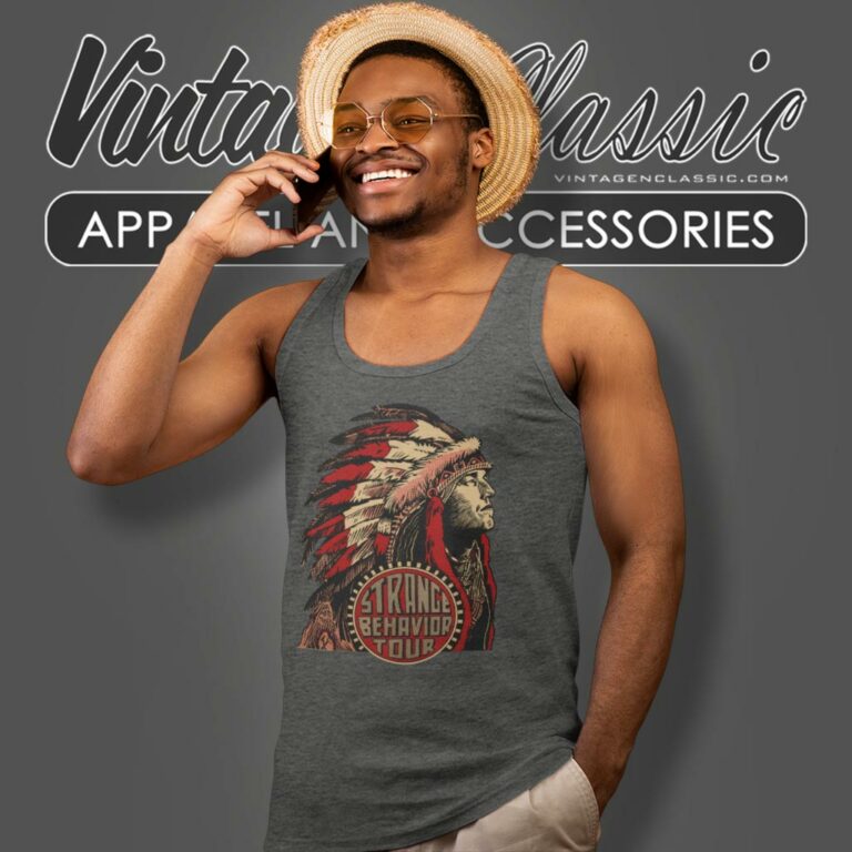 Tom Petty Strange Behavior Tour Tank Top Racerback Tom Petty Strange Behavior Tour Tank Top Racerback