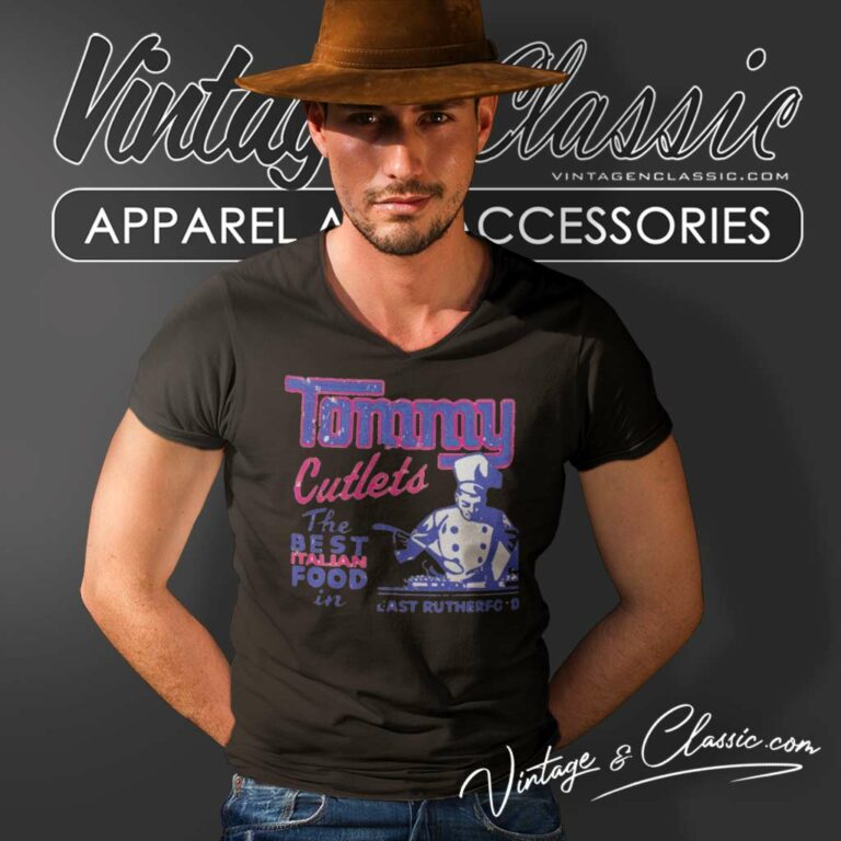 Tommy Cutlet Best Italian Food Ad East Rutherford V Neck TShirt Tommy Cutlet Best Italian Food Ad East Rutherford V Neck TShirt