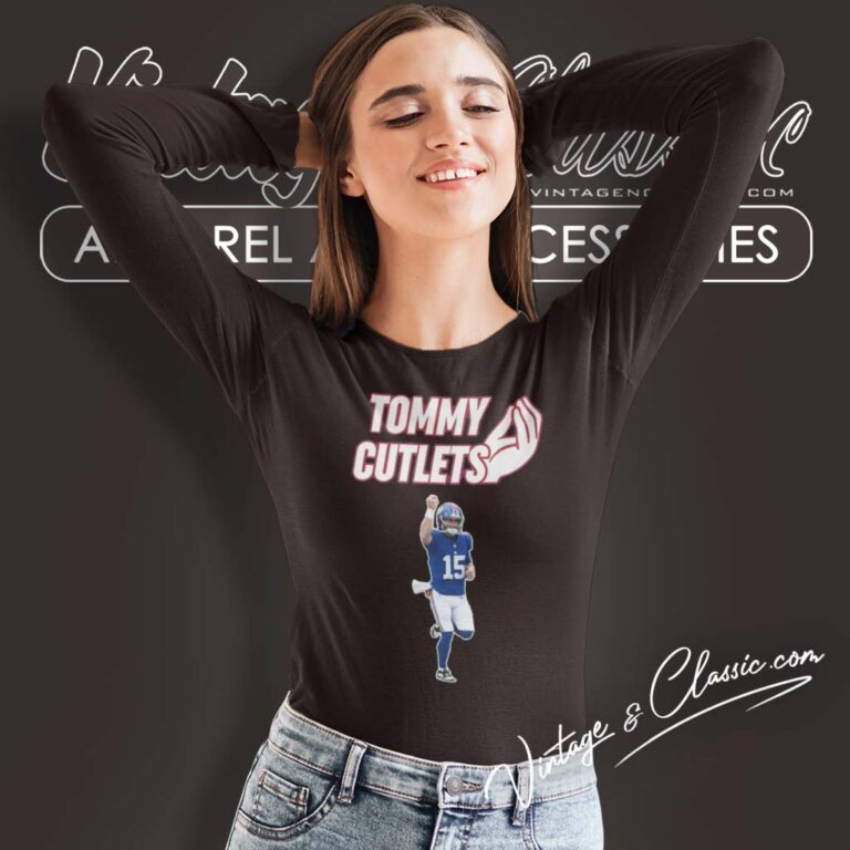 Tommy Cutlets Tommy Devito New York Giants 15 Long Sleeve Tee Tommy Cutlets Tommy Devito New York Giants 15 Long Sleeve Tee