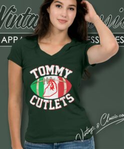 Tommy Devito Shirt Ny Italian Hand Gesture Tommy Cutlets Football Quarterback V Neck TShirt