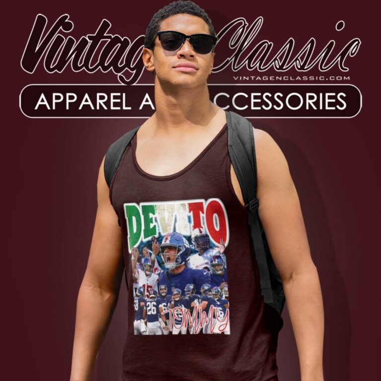 Tommy Devito Vintage Giants Football Tank Top Racerback Tommy Devito Vintage Giants Football Tank Top Racerback