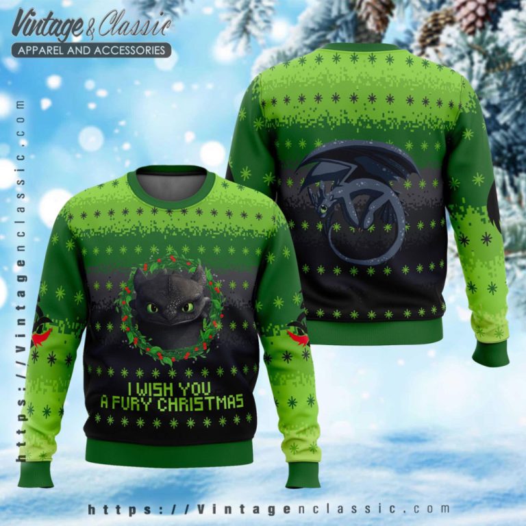 Toothless I Wish You A Fury Christmas Ugly Christmas Sweater back Ugly Sweater Toothless I Wish You A Fury Christmas Ugly Christmas Sweater back Ugly Sweater