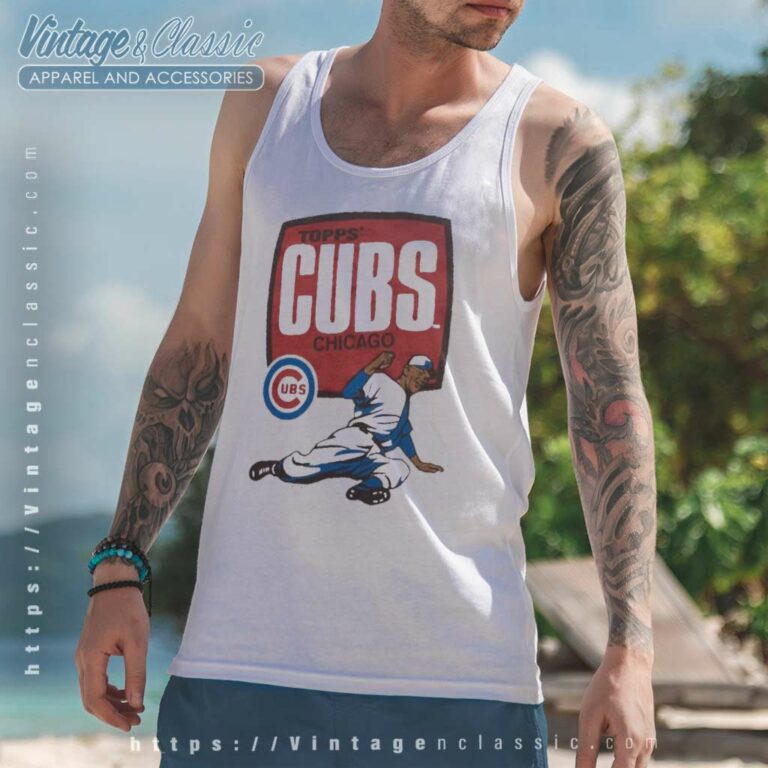 Topps Chicago Cubs Tank Top Racerback Topps Chicago Cubs Tank Top Racerback