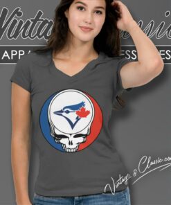 Toronto Blue Jays Grateful Dead Steal Your Face V Neck TShirt