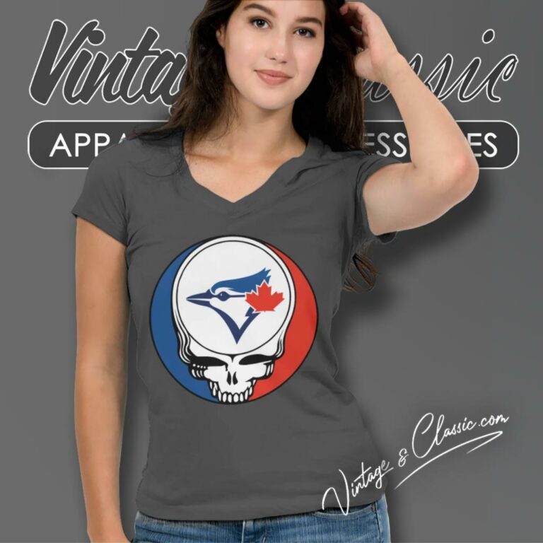 Toronto Blue Jays Grateful Dead Steal Your Face V Neck TShirt Toronto Blue Jays Grateful Dead Steal Your Face V Neck TShirt