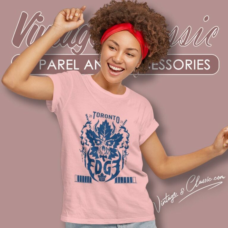 Toronto Maple Leafs 2023 X Edge Collaboration Women T Shirt 1 Toronto Maple Leafs 2023 X Edge Collaboration Women T Shirt 1