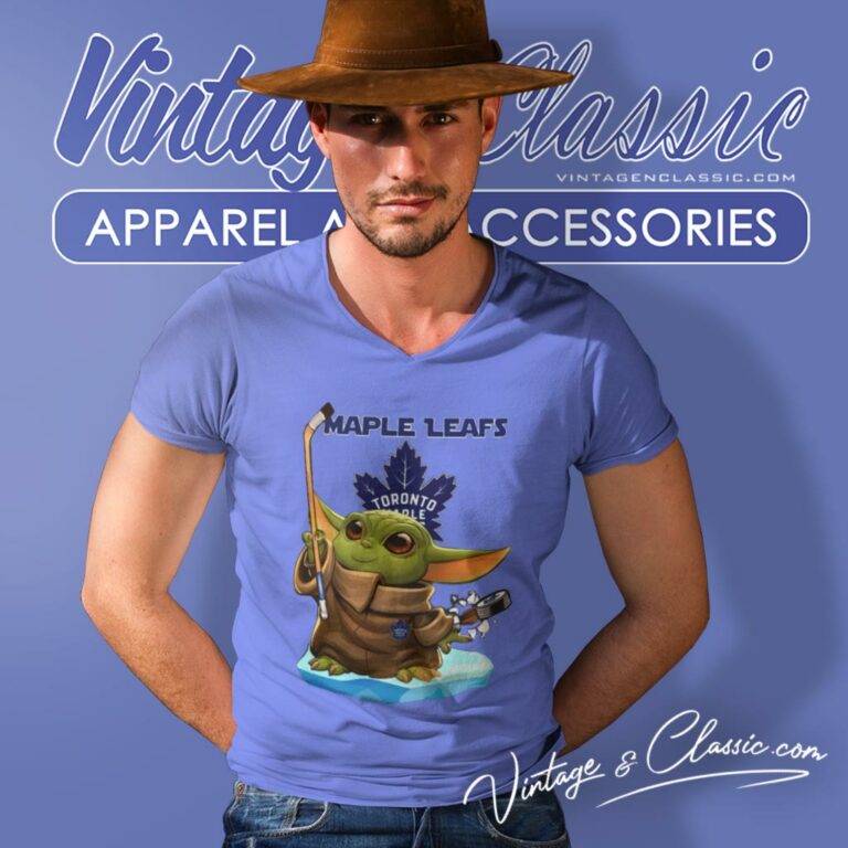 Toronto Maple Leafs Baby Yoda Nhl V Neck TShirt Toronto Maple Leafs Baby Yoda Nhl V Neck TShirt