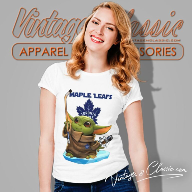 Toronto Maple Leafs Baby Yoda Nhl Women T Shirt Toronto Maple Leafs Baby Yoda Nhl Women T Shirt