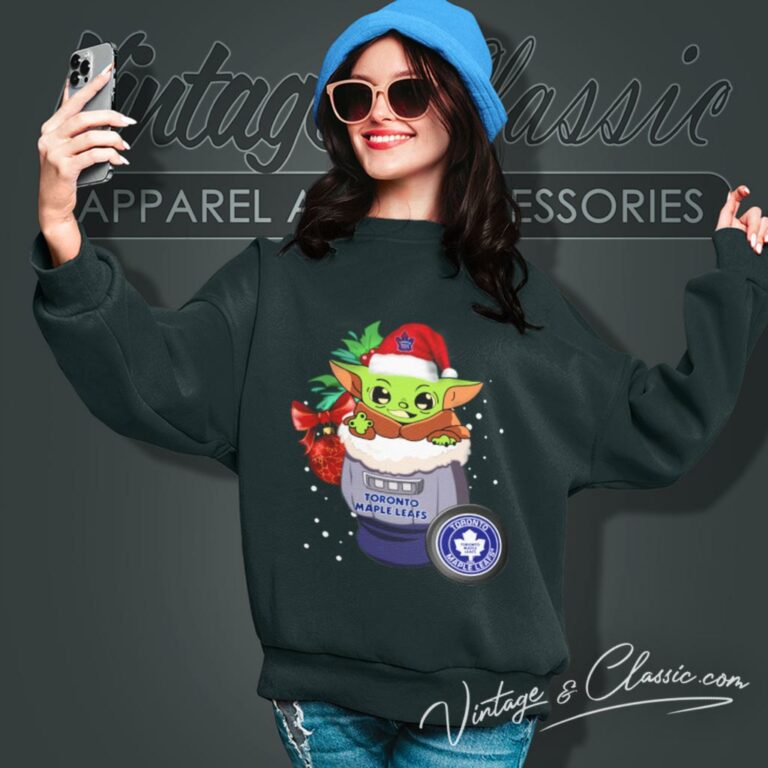 Toronto Maple Leafs Christmas Baby Yoda Star Wars Funny Sweatshirt Toronto Maple Leafs Christmas Baby Yoda Star Wars Funny Sweatshirt