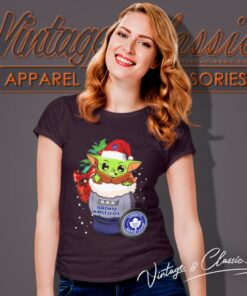 Toronto Maple Leafs Christmas Baby Yoda Star Wars Funny Women T Shirt