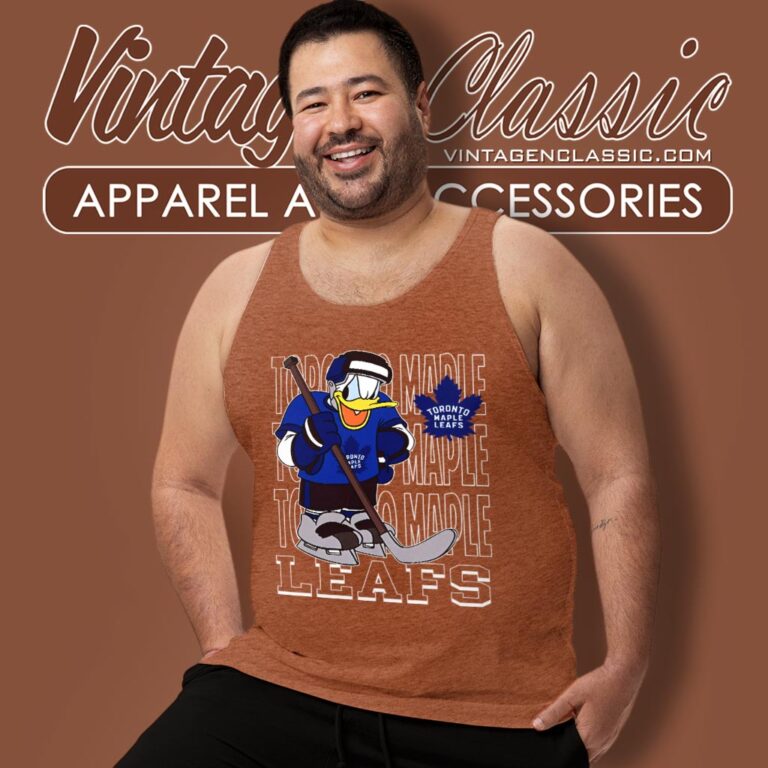 Toronto Maple Leafs Donald Duck Hockey Shirt Tank Top Racerback Toronto Maple Leafs Donald Duck Hockey Shirt Tank Top Racerback
