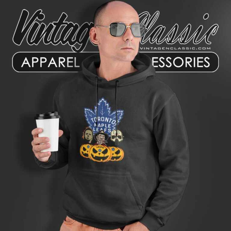 Toronto Maple Leafs Halloween Horror Movie Pumpkin Hoodie Toronto Maple Leafs Halloween Horror Movie Pumpkin Hoodie