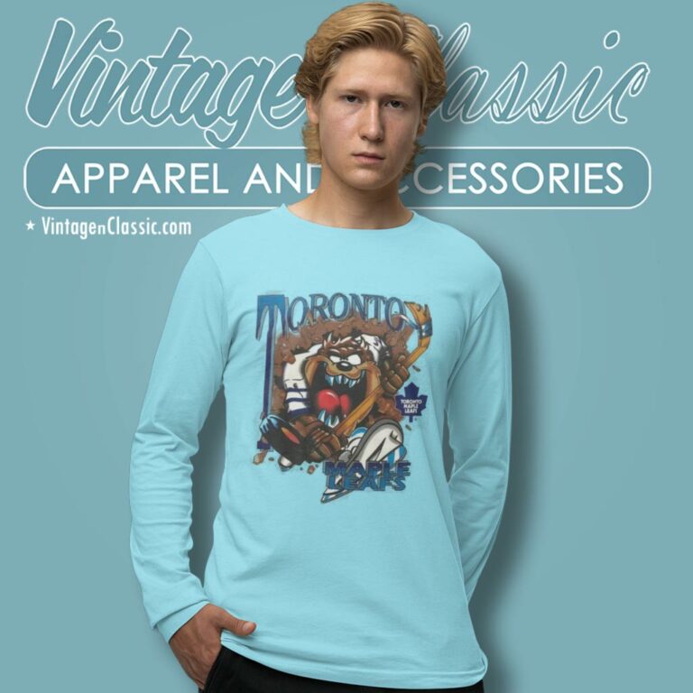 Toronto Maple Leafs Looney Tunes Taz Hockey Long Sleeve Tee Toronto Maple Leafs Looney Tunes Taz Hockey Long Sleeve Tee