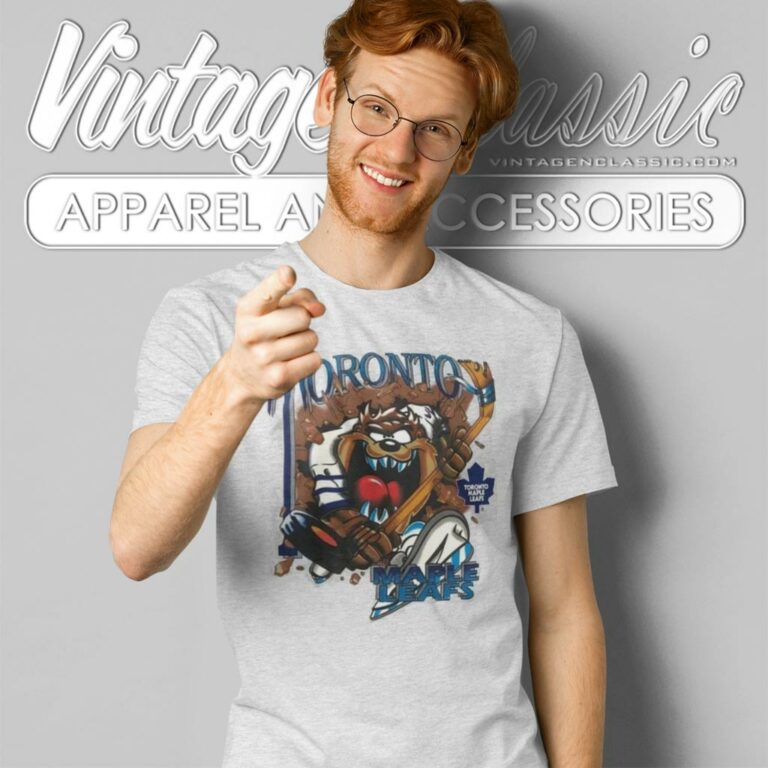Toronto Maple Leafs Looney Tunes Taz Hockey T Shirt Toronto Maple Leafs Looney Tunes Taz Hockey T Shirt