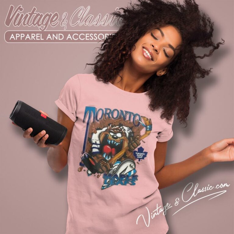 Toronto Maple Leafs Looney Tunes Taz Hockey Women T Shirt Toronto Maple Leafs Looney Tunes Taz Hockey Women T Shirt