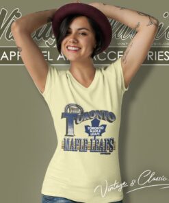 Toronto Maple Leafs Retro Logo 1992 Nhl V Neck TShirt