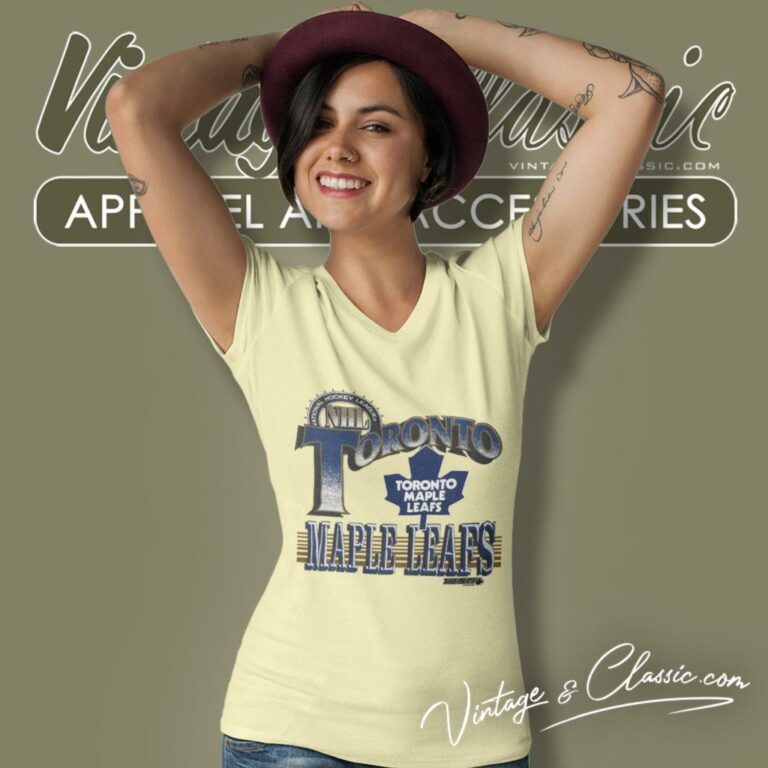 Toronto Maple Leafs Retro Logo 1992 Nhl V Neck TShirt Toronto Maple Leafs Retro Logo 1992 Nhl V Neck TShirt