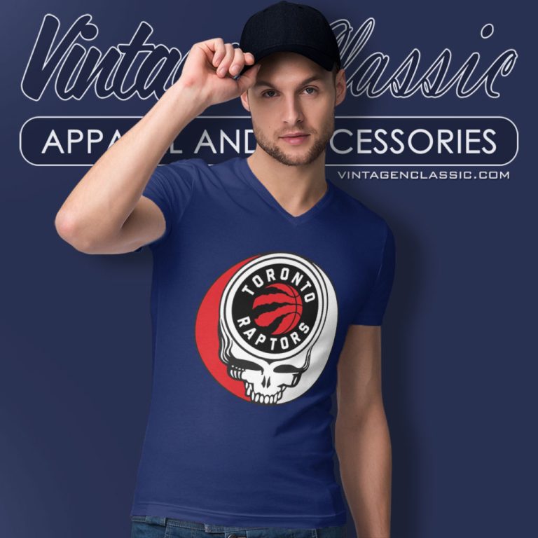 Toronto Raptors Grateful Dead Steal Your Face V Neck TShirt Toronto Raptors Grateful Dead Steal Your Face V Neck TShirt