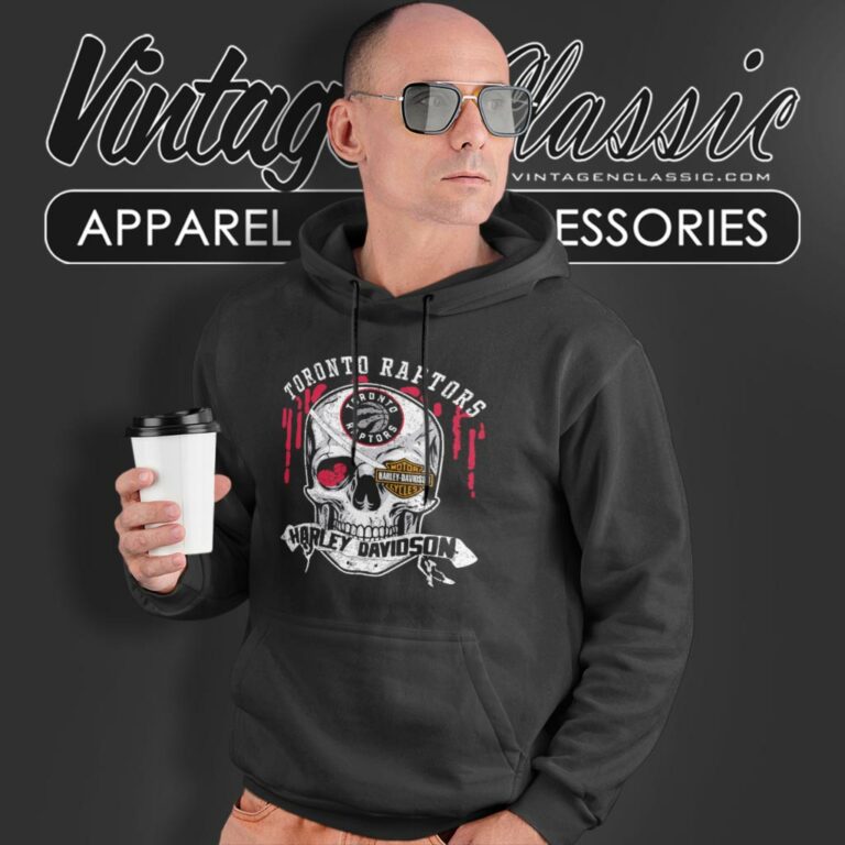 Toronto Raptors Harley Davidson Skull Hoodie Toronto Raptors Harley Davidson Skull Hoodie