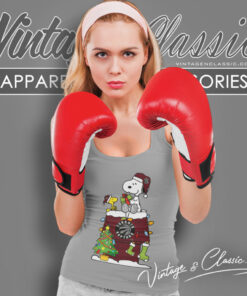 Toronto Raptors Shirt Snoopy And Woodstock Christmas Xmas Tree Tank Top Racerback