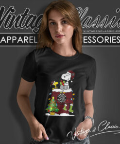 Toronto Raptors Shirt Snoopy And Woodstock Christmas Xmas Tree Women T Shirt