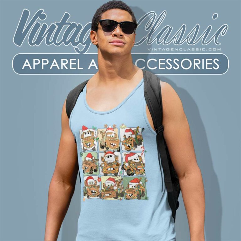 Tow Mater Santa Christmas Cars Tank Top Racerback Tow Mater Santa Christmas Cars Tank Top Racerback