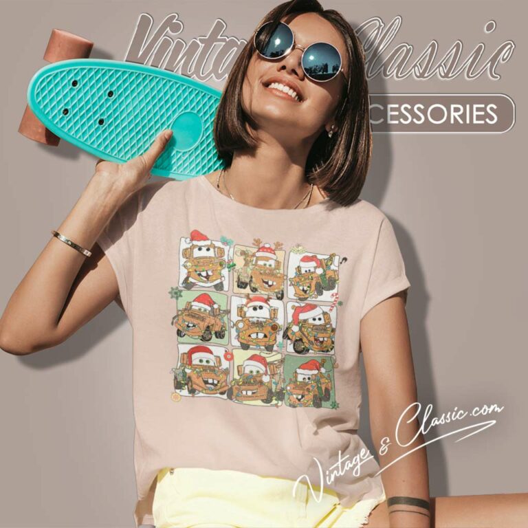 Tow Mater Santa Christmas Cars Women TShirt Tow Mater Santa Christmas Cars Women TShirt